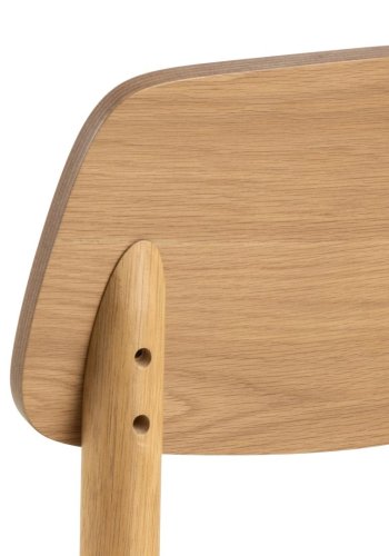 ACT NORDIC Barlow spisebordsstol - mat eg acryl lak egefiner og mat bejdset eg acryl lak gummitr