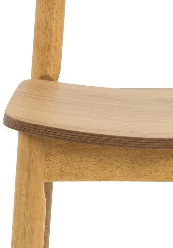 ACT NORDIC Barlow spisebordsstol - mat eg acryl lak egefiner og mat bejdset eg acryl lak gummitr