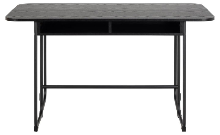 ACT NORDIC Darlington spisebord, m. 1 tillgsplade - sort ask ru melamin mat sort stl (40/80x140)