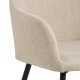 ACT NORDIC Lizzy spisebordsstol, m. armln og lynls - beige stof og sort stl