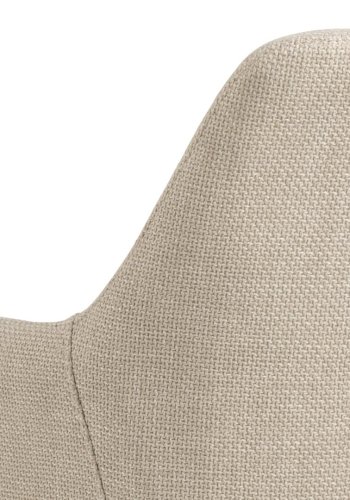 ACT NORDIC Lizzy spisebordsstol, m. armln og lynls - beige stof og sort stl