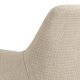 ACT NORDIC Lizzy spisebordsstol, m. armln og lynls - beige stof og sort stl