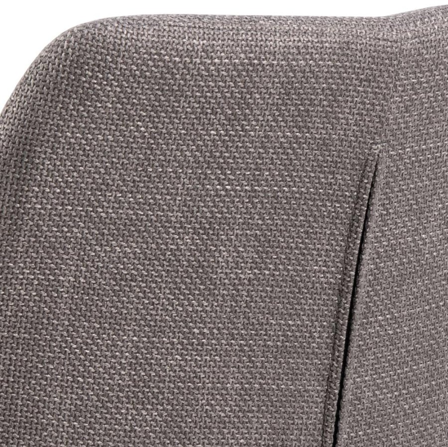 ACT NORDIC Lizzy spisebordsstol, m. armln og lynls - lys grbrun stof og sort stl