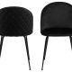 ACT NORDIC Louise spisebordsstol - sort stof og mat sort stl