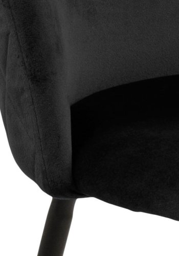 ACT NORDIC Louise spisebordsstol - sort stof og mat sort stl