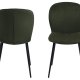 ACT NORDIC Evelyn spisebordsstol, m. lynls - olivengrn stof og sort stl