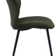ACT NORDIC Evelyn spisebordsstol, m. lynls - olivengrn stof og sort stl
