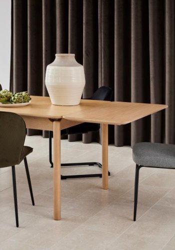 ACT NORDIC Evelyn spisebordsstol, m. lynls - olivengrn stof og sort stl