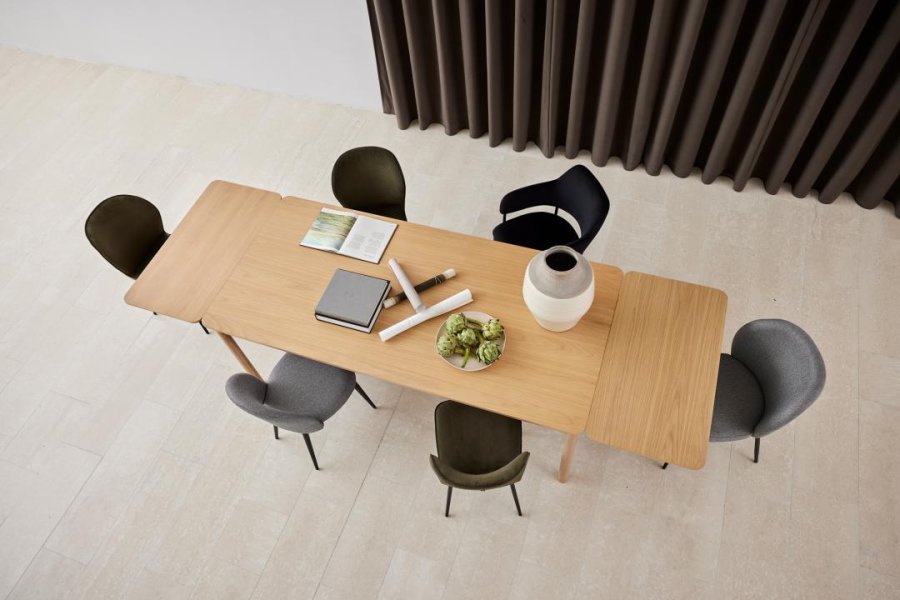 ACT NORDIC Evelyn spisebordsstol, m. lynls - olivengrn stof og sort stl