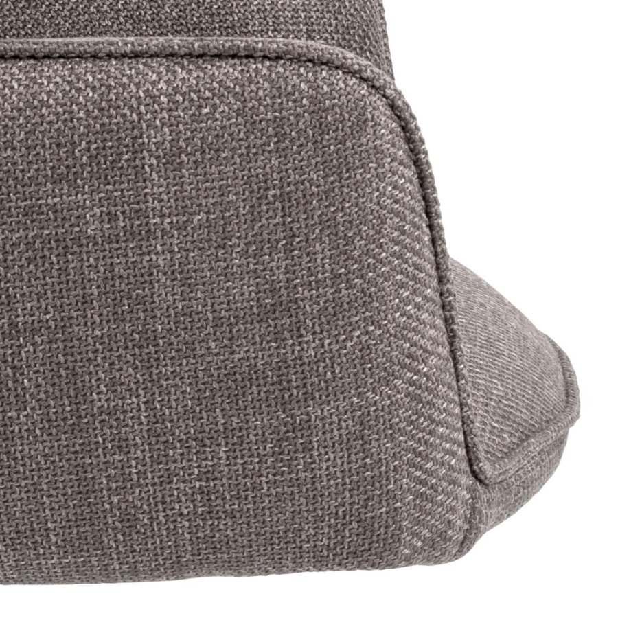 ACT NORDIC Glenda spisebordsstol, m. armln og drejefunktion - lys grbrun stof og sort stl