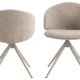 ACT NORDIC Ella spisebordsstol, m. drejefunktion - beige stof og gr stl