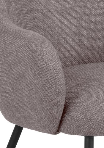 ACT NORDIC Spencer loungestol, m. armln - lys grbrun stof og sort stl