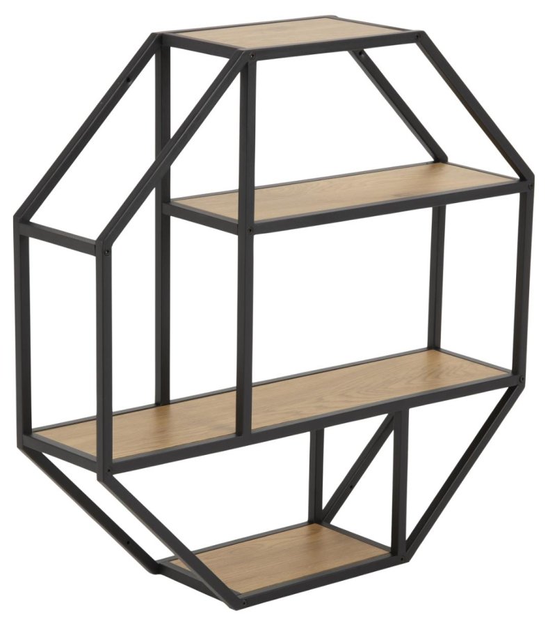 ACT NORDIC Seaford vghylde, ottekantet - mat vild eg ru melamin og sort stl