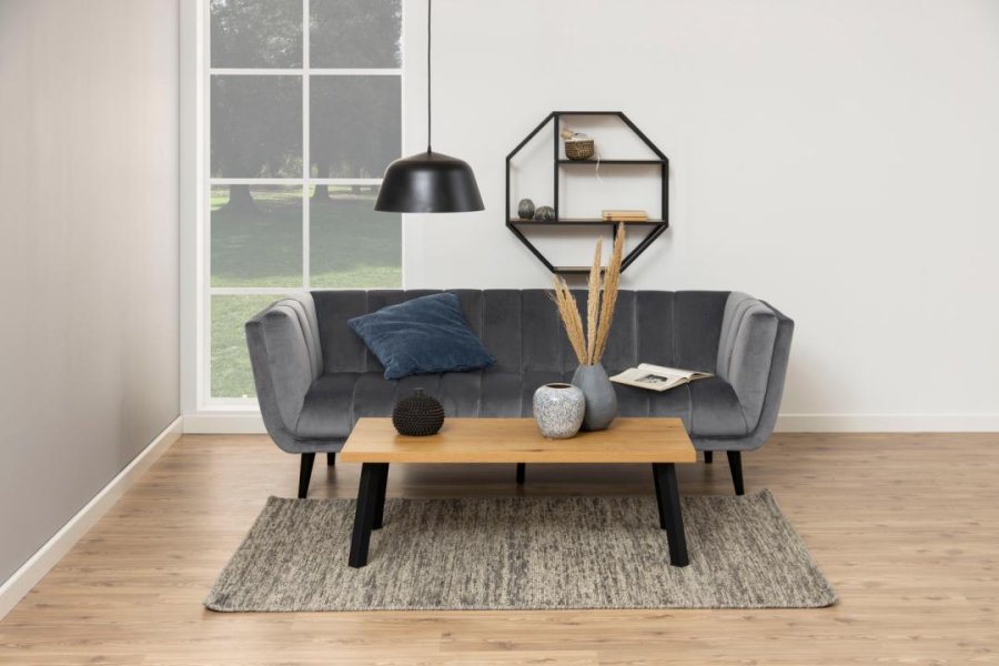 ACT NORDIC Seaford vghylde, ottekantet - mat vild eg ru melamin og sort stl