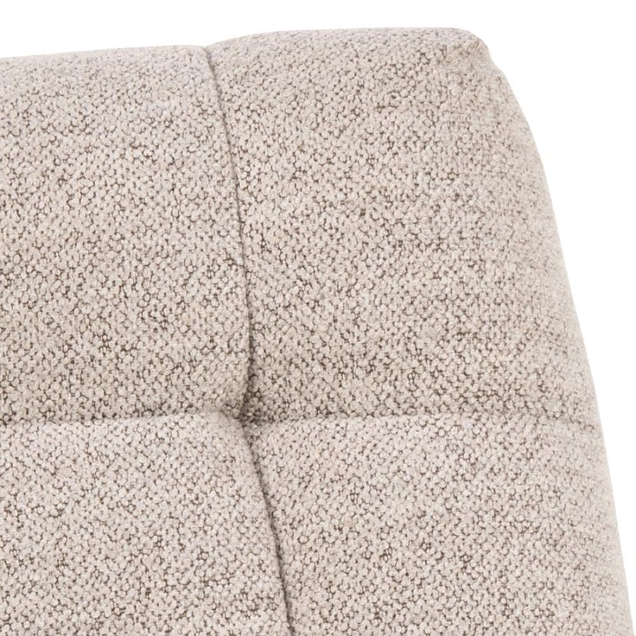 ACT NORDIC Paris drejestol, m. armln, firkantet syning og lynls - beige stof og sort stl