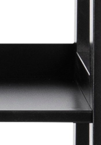 ACT NORDIC Wally reol, m. trappeform og 4 hylder - sort MDF