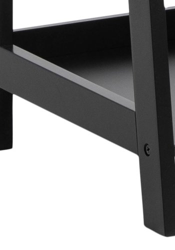 ACT NORDIC Wally reol, m. trappeform og 4 hylder - sort MDF