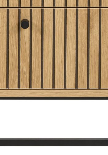 ACT NORDIC Albany natbord, m. 2 skuffer - eg melamin og sort stl45.6x40