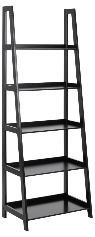 ACT NORDIC Wally reol, m. trappeform og 5 hylder - sort MDF