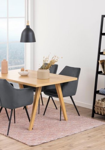 ACT NORDIC Wally reol, m. trappeform og 5 hylder - sort MDF