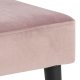 ACT NORDIC Rektangulr Glory bnk m. special syning - dusty rose stof og sort stl (95x38)