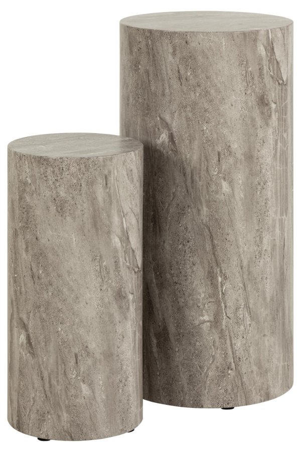 ACT NORDIC Dice piedestal, rund - gr marmor river ru papir (34) (st med 2)