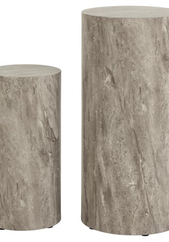 ACT NORDIC Dice piedestal, rund - gr marmor river ru papir (34) (st med 2)