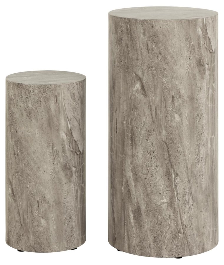 ACT NORDIC Dice piedestal, rund - gr marmor river ru papir (34) (st med 2)