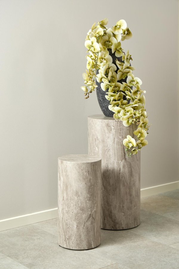 ACT NORDIC Dice piedestal, rund - gr marmor river ru papir (34) (st med 2)