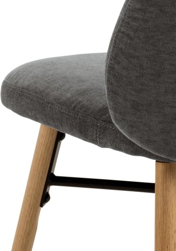 ACT NORDIC Sophia spisebordsstol - mrkegr stof og mat natur egetr