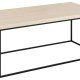 ACT NORDIC Barossa sofabord, rektangulr - travertin ru melamin og sort stl (110x55)