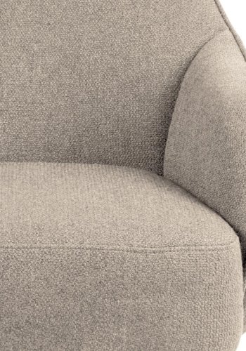 ACT NORDIC Texas hvilestol, m. armln og posefjedre - beige stof og sort stl