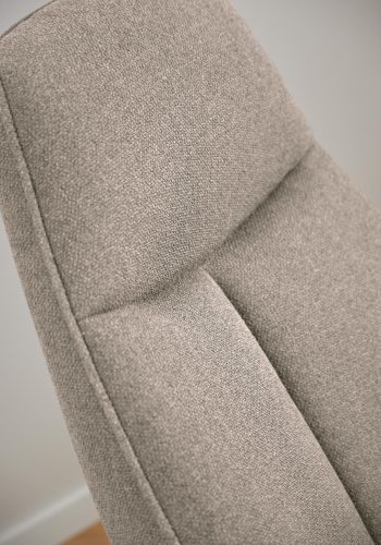 ACT NORDIC Texas hvilestol, m. armln og posefjedre - beige stof og sort stl