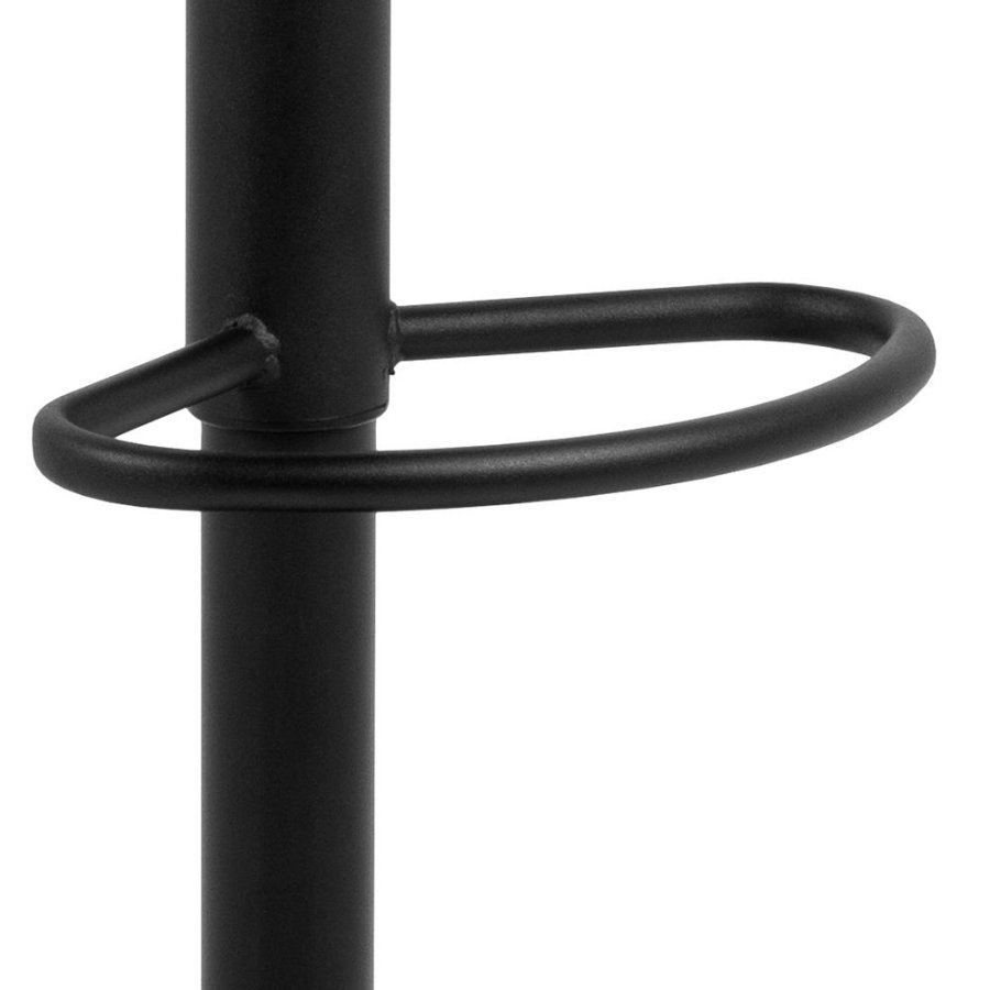 ACT NORDIC Lucy barstol, m. rygln, fodsttte, drejefunktion - sand stof og sort egefiner/stl