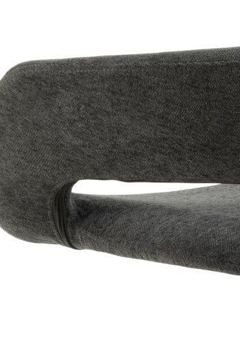 ACT NORDIC Grace barstol, m. rygln, armln, fodsttte, drejefunktion - mrkegr stof og sort stl