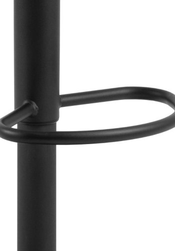 ACT NORDIC Grace barstol, m. rygln, armln, fodsttte, drejefunktion - mrkegr stof og sort stl