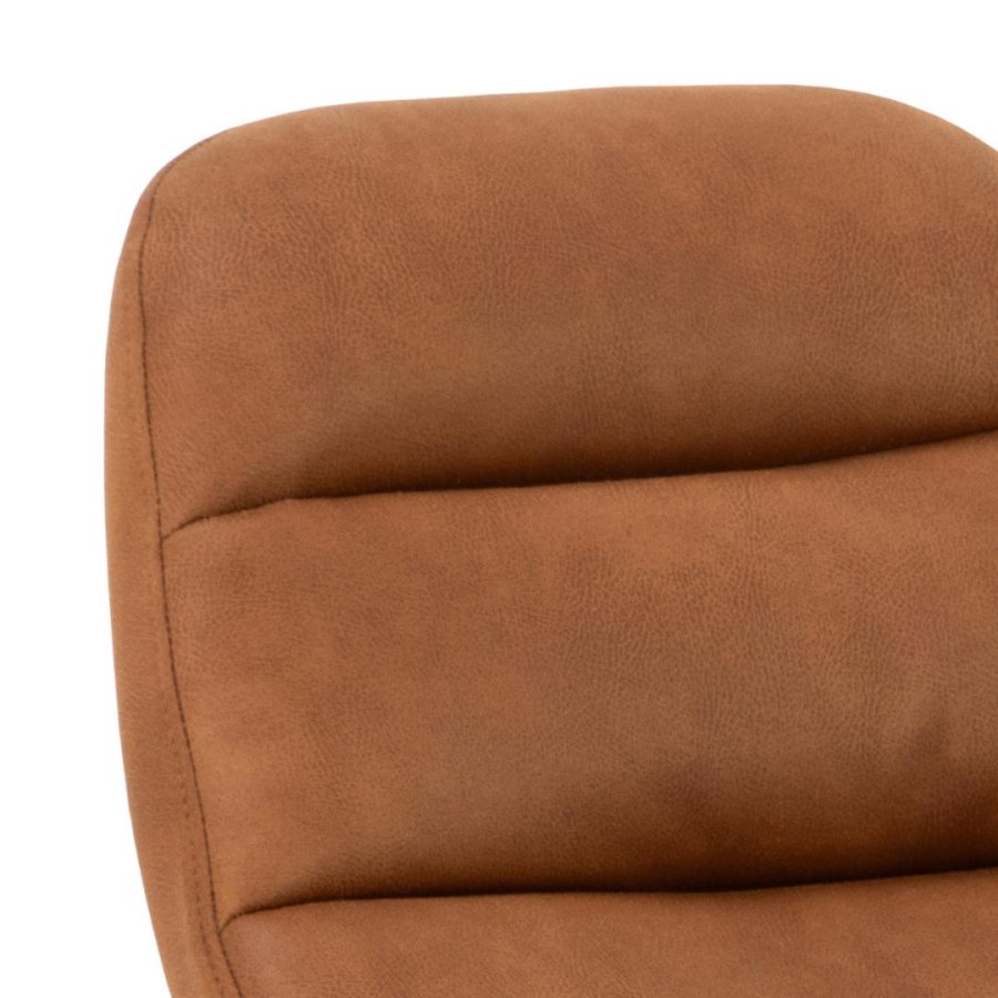 ACT NORDIC Chaplin chaiselong, m. horisontal syning - cognac mix stof og sort stl (63x156)