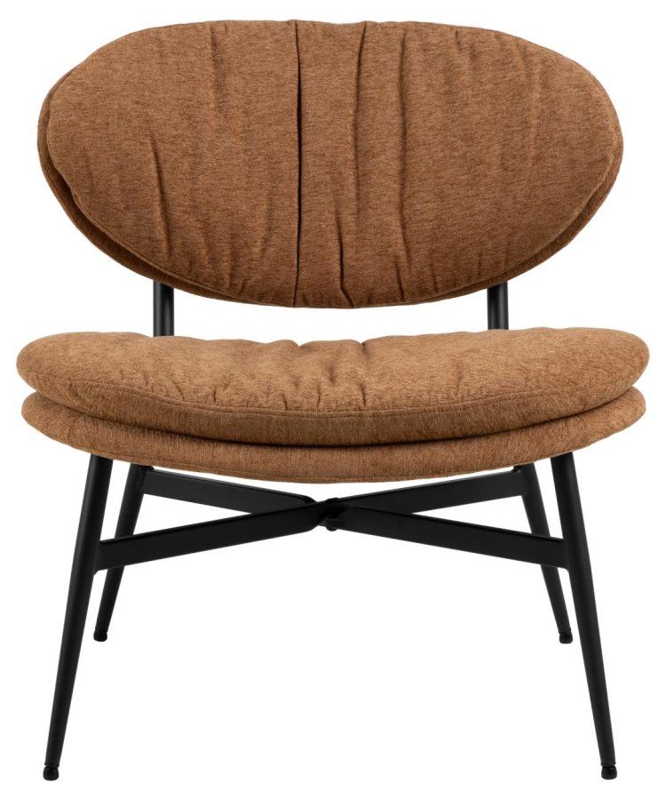 ACT NORDIC Burma loungestol - terracotta stof og mat sort stl