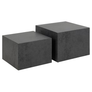 ACT NORDIC Dice sofabord, kvadratisk - sort Ocean ru papir (st af 2)