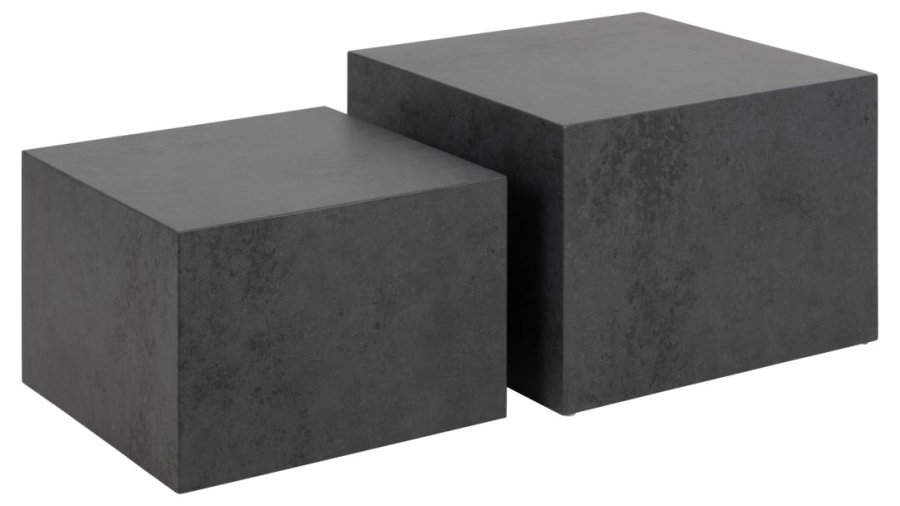 ACT NORDIC Dice sofabord, kvadratisk - sort Ocean ru papir (st af 2)