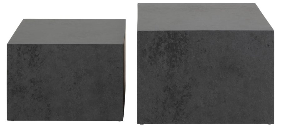 ACT NORDIC Dice sofabord, kvadratisk - sort Ocean ru papir (st af 2)