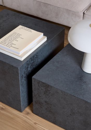 ACT NORDIC Dice sofabord, kvadratisk - sort Ocean ru papir (st af 2)