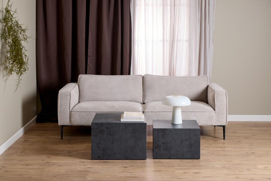 ACT NORDIC Dice sofabord, kvadratisk - sort Ocean ru papir (st af 2)