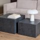 ACT NORDIC Dice sofabord, kvadratisk - sort Ocean ru papir (st af 2)