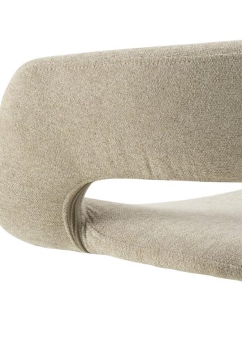 ACT NORDIC Grace barstol, m. rygln, armln, fodsttte, drejefunktion - sand stof og sort stl