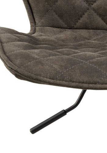 ACT NORDIC Naomi barstol, m. rygln, fodsttte og drejefunktion - antracitgr stof og sort stl