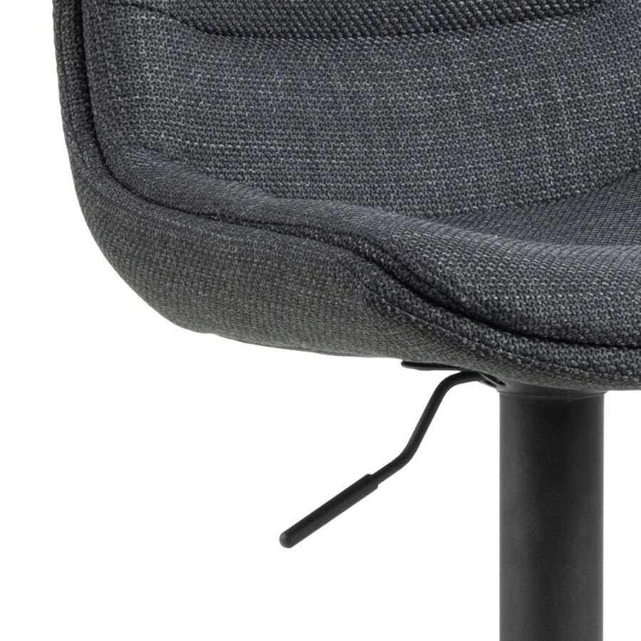 ACT NORDIC Adisa barstol, m. rygln, fodsttte, drejefunktion, gaspatron - mrkegr stof/sort stl