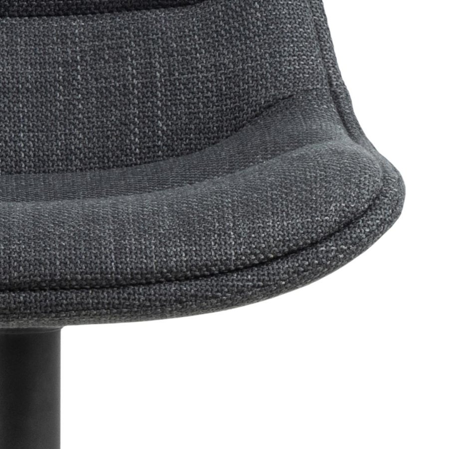 ACT NORDIC Adisa barstol, m. rygln, fodsttte, drejefunktion, gaspatron - mrkegr stof/sort stl