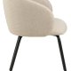 ACT NORDIC Eleanor spisebordsstol, m. armln - beige stof og sort stl