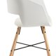 ACT NORDIC I_Luna spisebordsstol, m. armln, hvid PU, mat hvid polypropylen og mat bg
